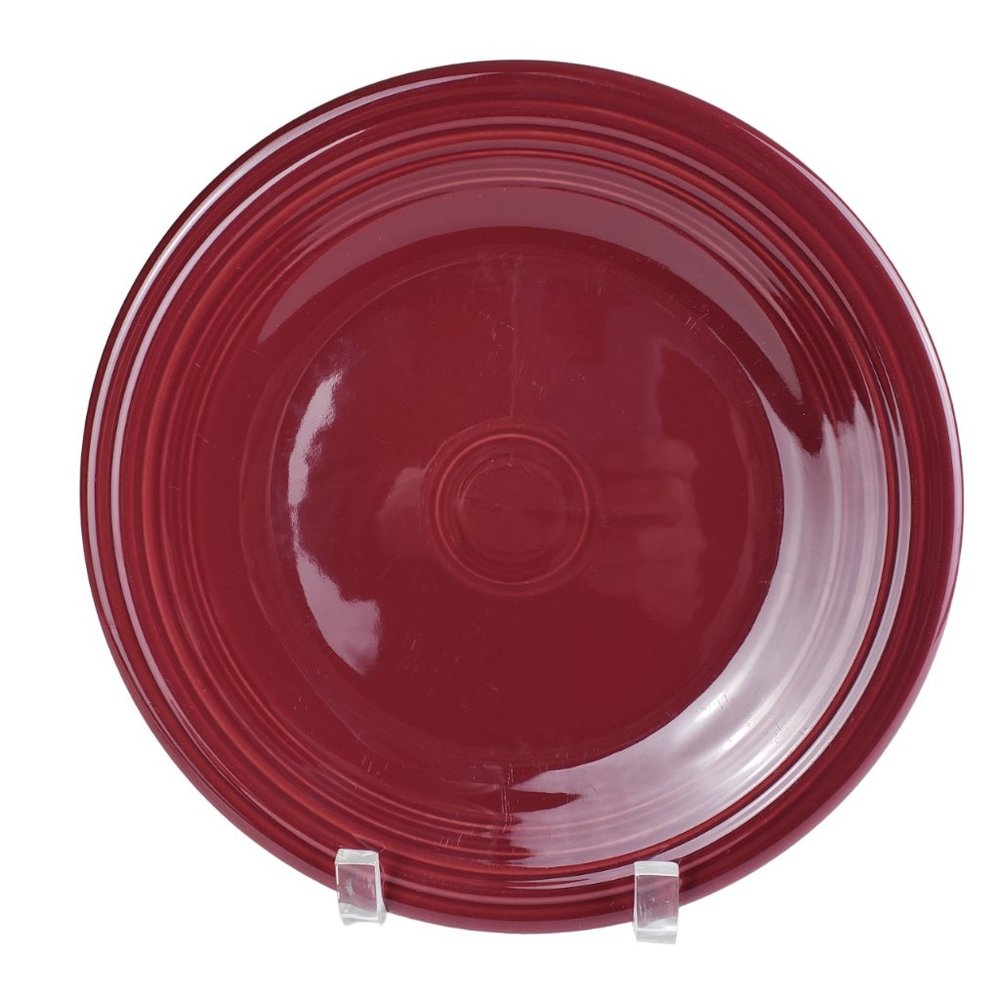 Fiestaware HLC Glazed Ceramic 10 1/2" Used Dinner Plate, Cinnabar